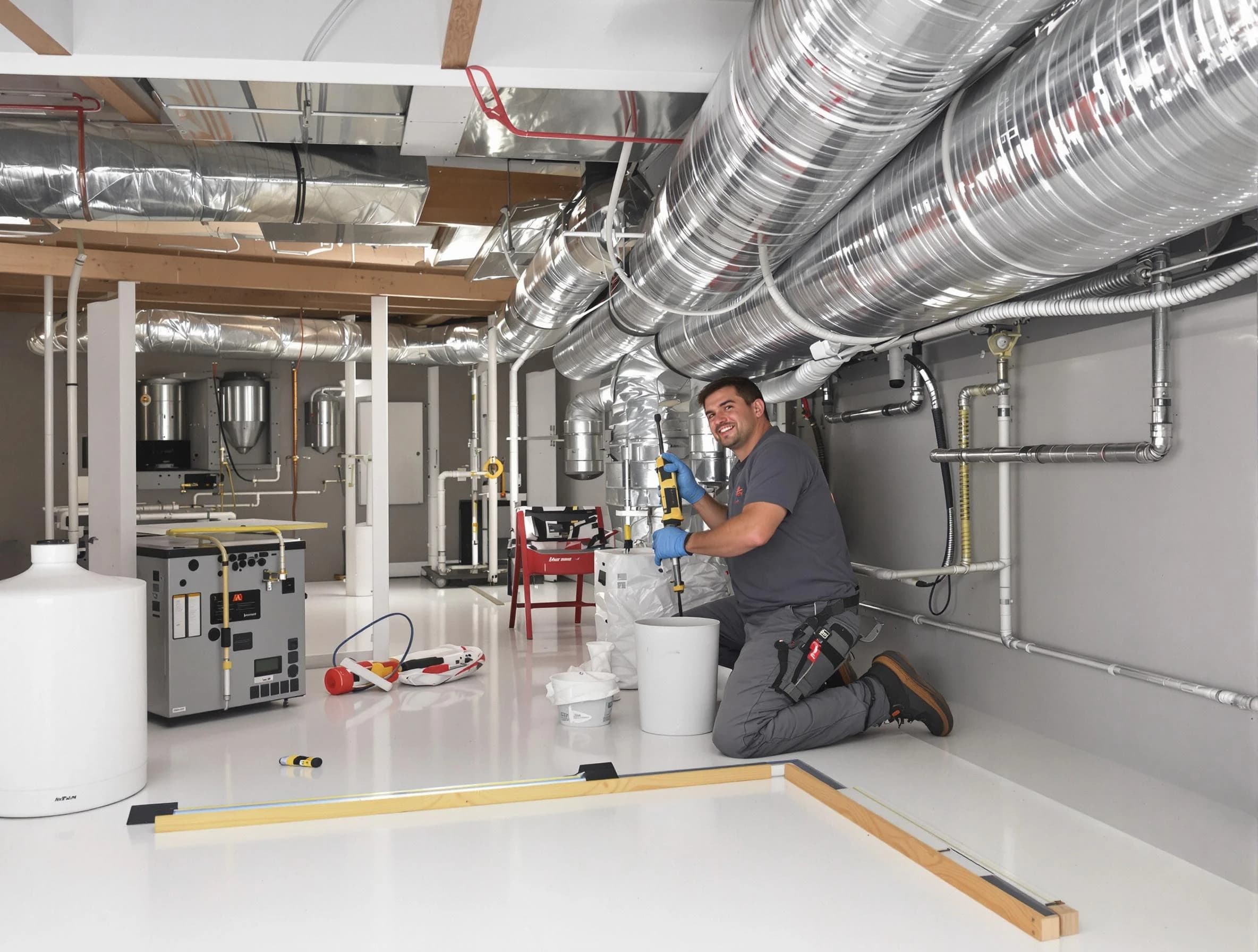 Professional duct sealing service by Woodlake Air Duct Cleaning in Woodlake
