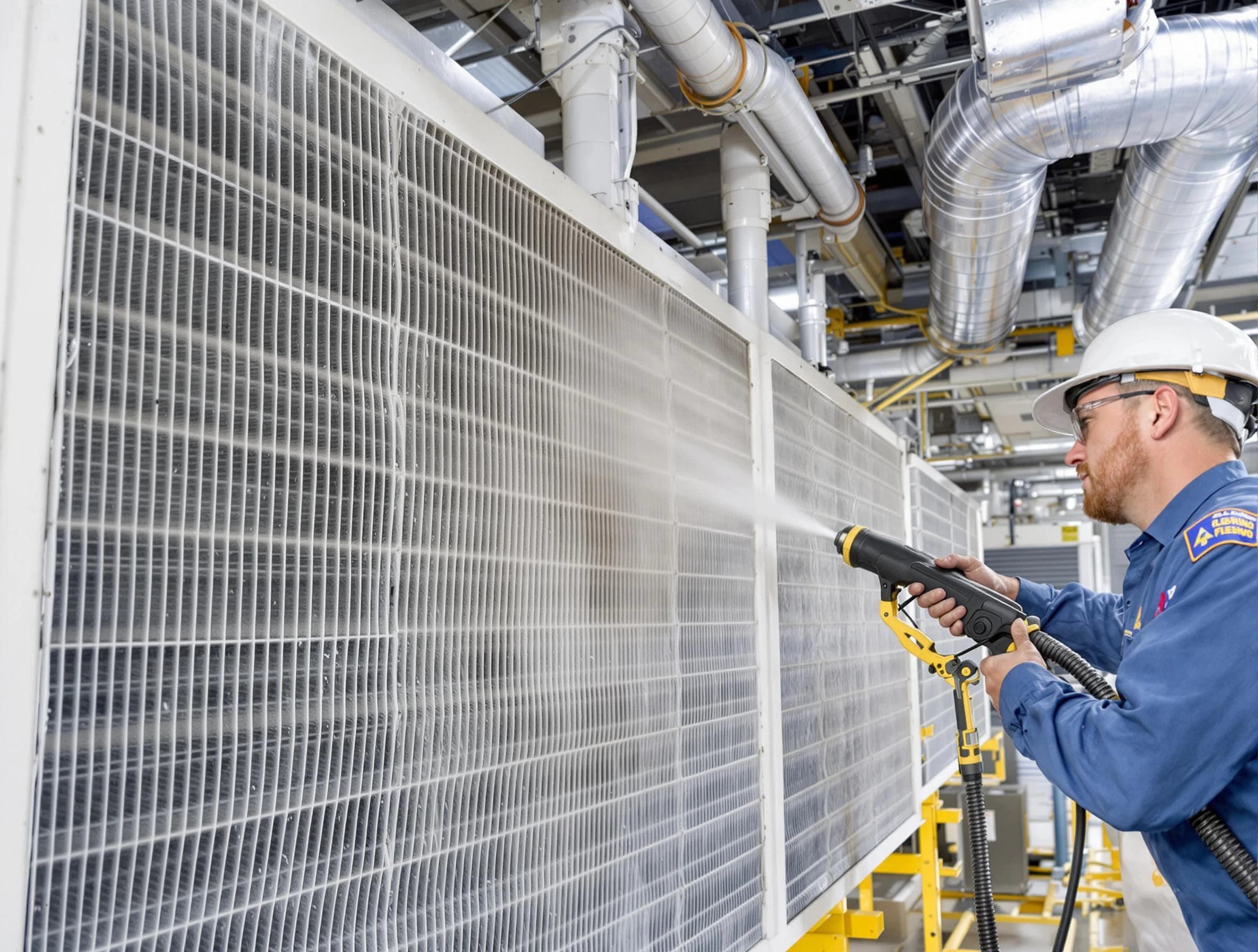 Professional commercial coil cleaning by Woodlake Air Duct Cleaning in Woodlake