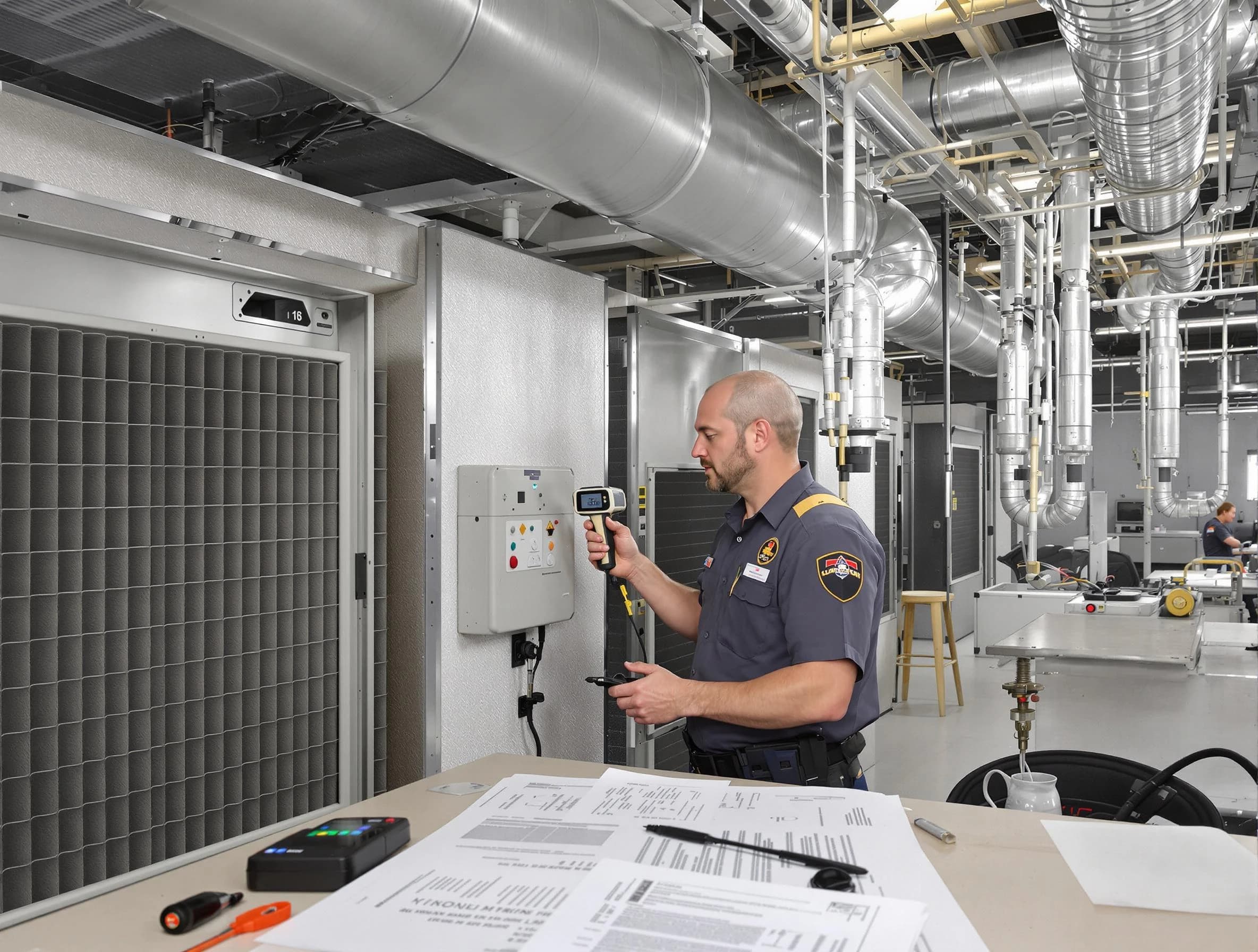 Professional filter system inspection by Woodlake Air Duct Cleaning in Woodlake