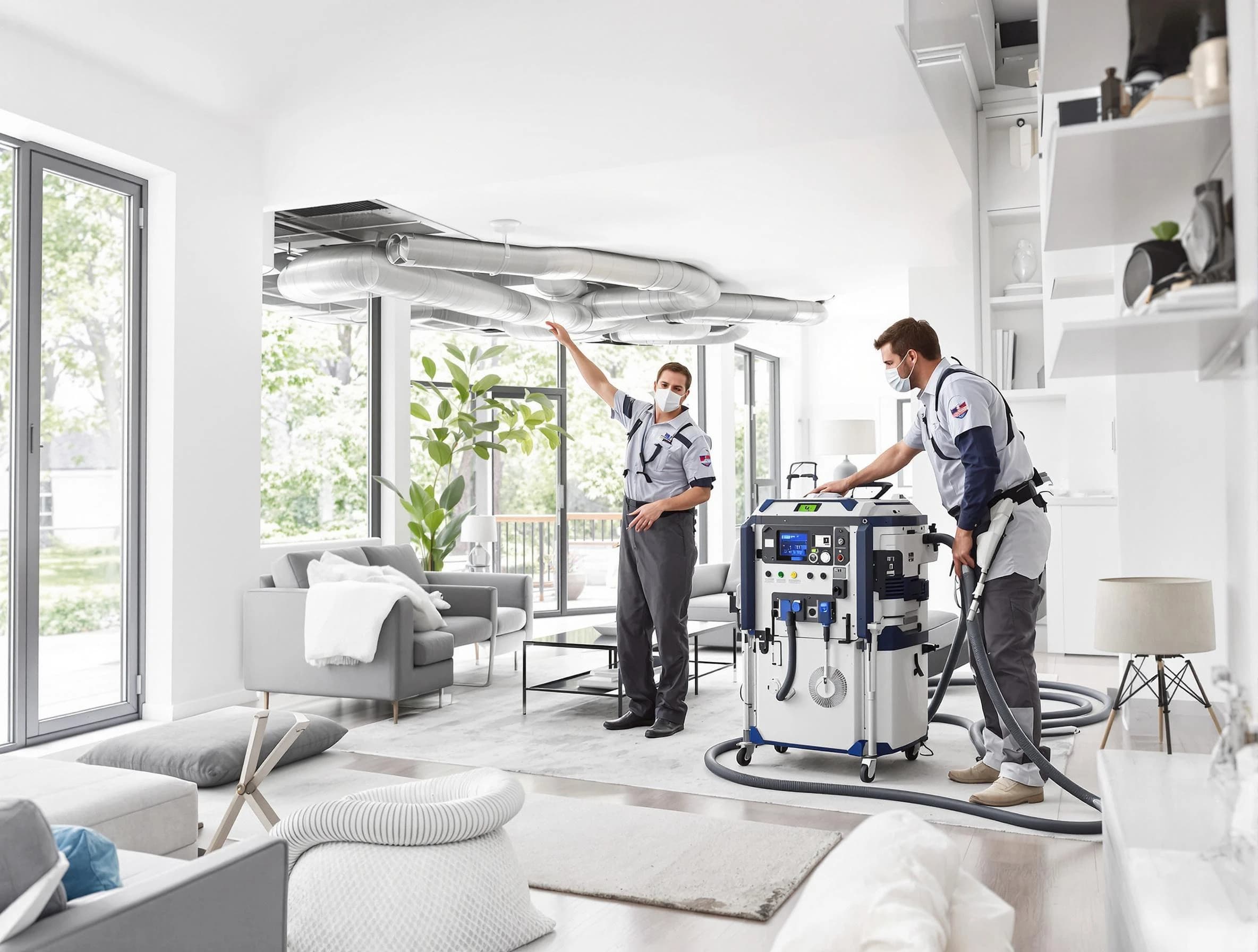 Woodlake Air Duct Cleaning professional conducting pure air duct cleaning with state-of-the-art equipment in Woodlake