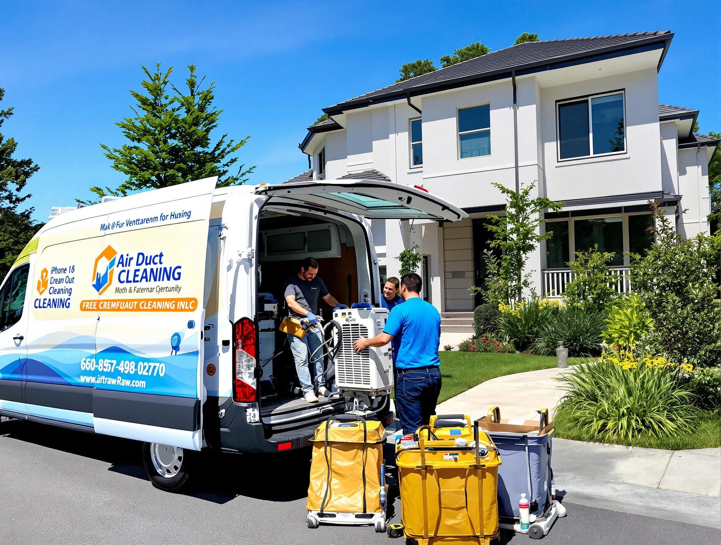 Woodlake Air Duct Cleaning technician performing professional air duct cleaning in Woodlake