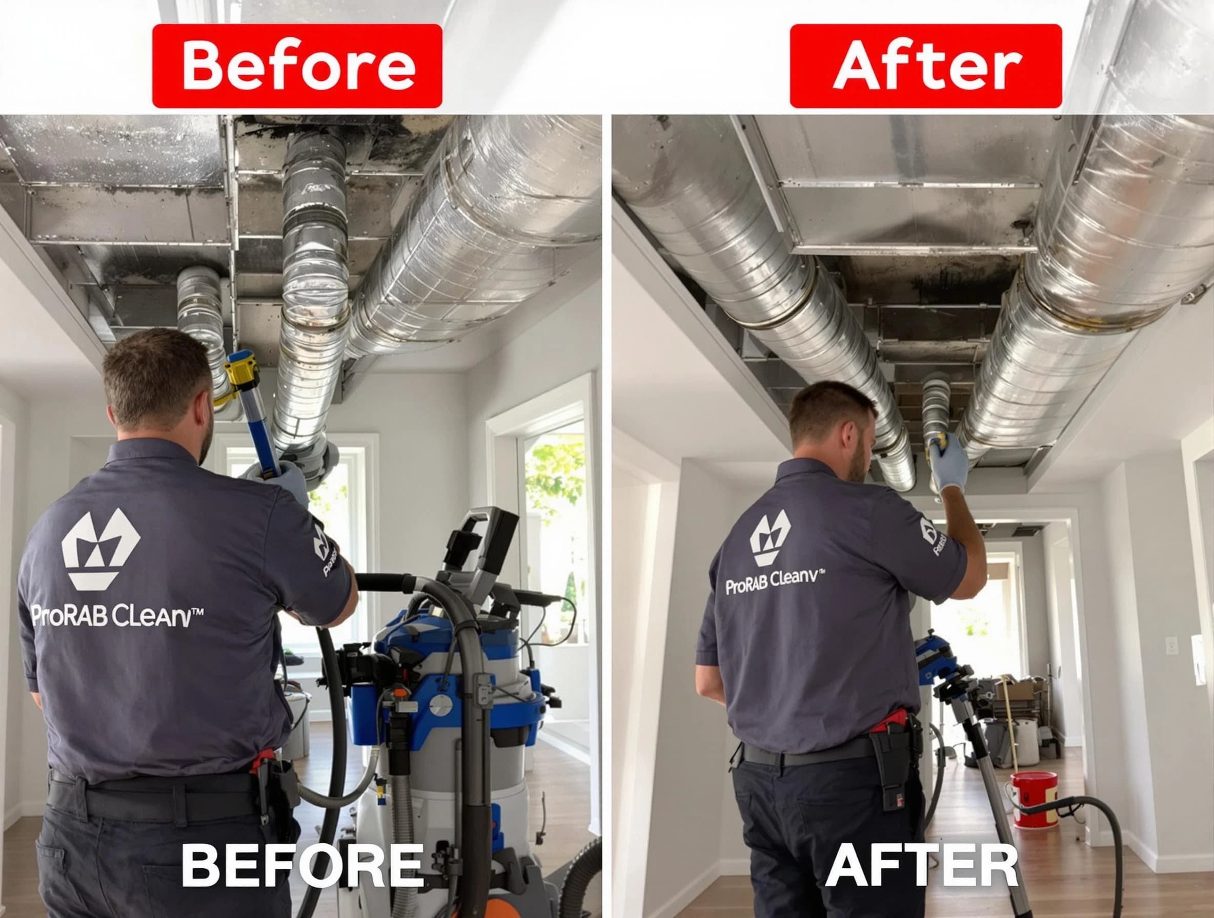 Woodlake Air Duct Cleaning expert performing thorough residential duct cleaning in a Woodlake home
