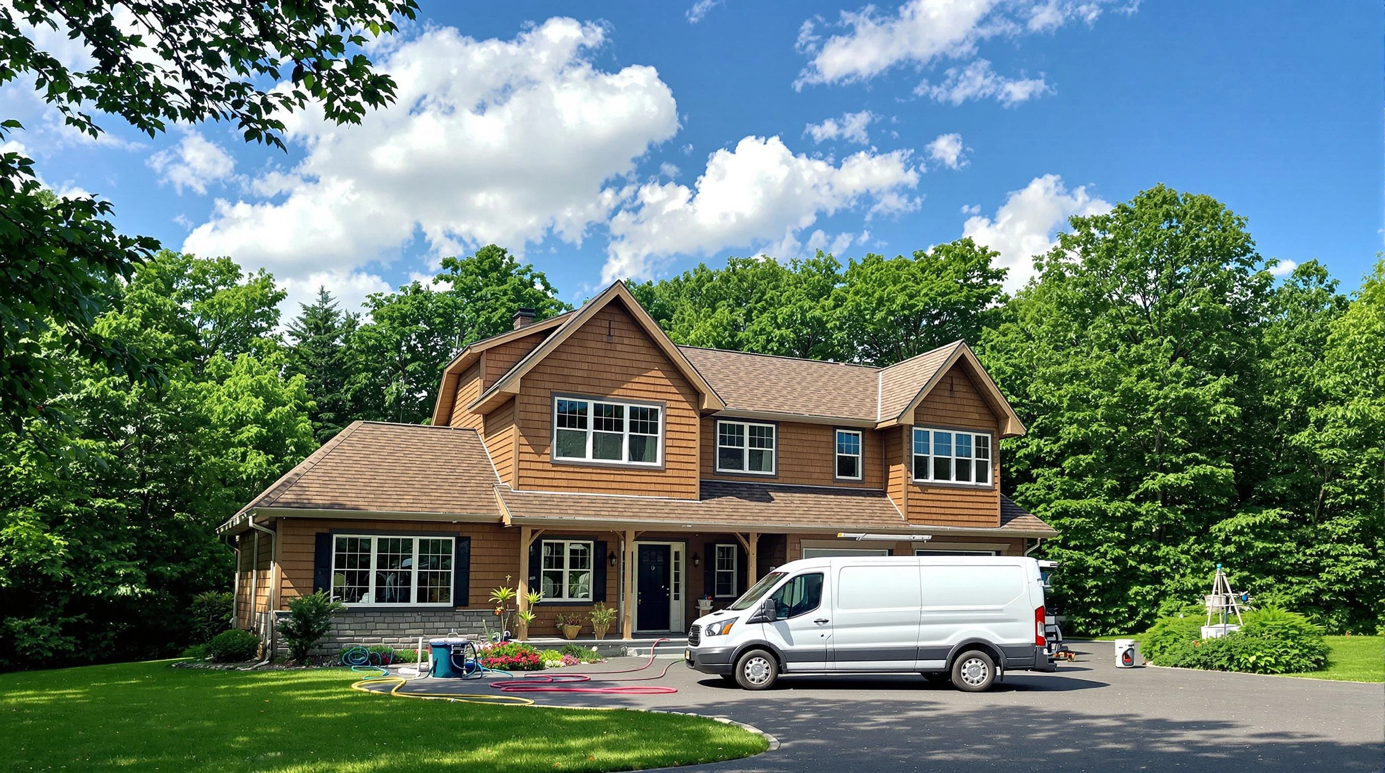 Woodlake Air Duct Cleaning air duct cleaning crew working in Brandermill, VA