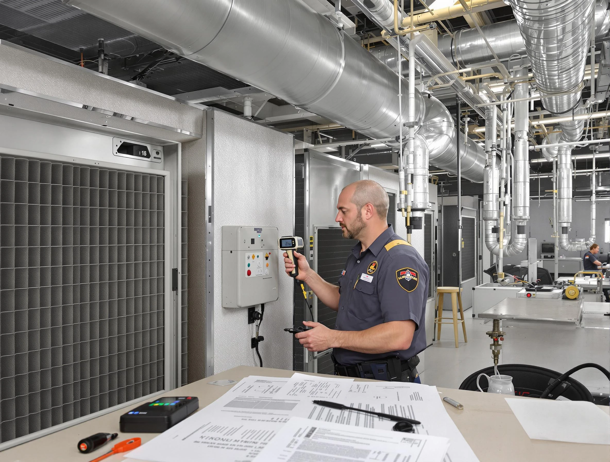 Professional filter system inspection by Woodlake Air Duct Cleaning in Woodlake